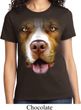 Ladies Pit Bull Shirt Big Pit Bull Face Tee T-Shirt