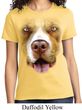 Ladies Pit Bull Shirt Big Pit Bull Face Tee T-Shirt