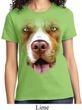 Ladies Pit Bull Shirt Big Pit Bull Face Tee T-Shirt