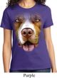 Ladies Pit Bull Shirt Big Pit Bull Face Tee T-Shirt