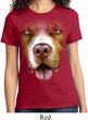 Ladies Pit Bull Shirt Big Pit Bull Face Tee T-Shirt