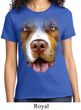Ladies Pit Bull Shirt Big Pit Bull Face Tee T-Shirt