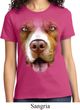 Ladies Pit Bull Shirt Big Pit Bull Face Tee T-Shirt