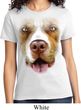 Ladies Pit Bull Shirt Big Pit Bull Face Tee T-Shirt