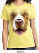 Ladies Pit Bull Shirt Big Pit Bull Face Tee T-Shirt