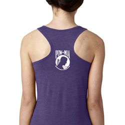 Ladies Pow Mia Back Print Ideal Racerback