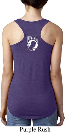 Ladies Pow Mia Back Print Ideal Racerback