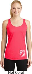 Ladies Pow Mia Bottom Print Dry Wicking Racerback