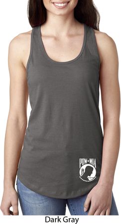 Ladies Pow Mia Bottom Print Ideal Racerback