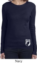 Ladies Pow Mia Bottom Print Long Sleeve