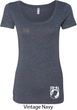 Ladies Pow Mia Bottom Print Scoop Neck Shirt