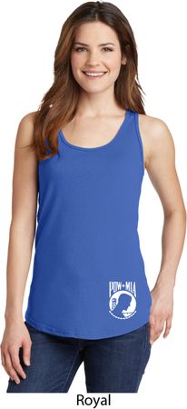 Ladies Pow Mia Bottom Print Tank Top