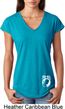 Ladies Pow Mia Bottom Print Tri Blend V-neck