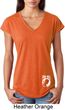 Ladies Pow Mia Bottom Print Tri Blend V-neck