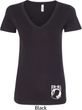 Ladies Pow Mia Bottom Print V-Neck Shirt