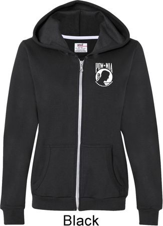 Ladies Pow Mia Pocket Print Full Zip Hoodie