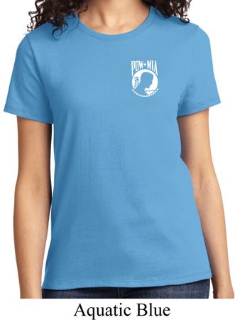 Ladies Pow Mia Pocket Print T-shirt