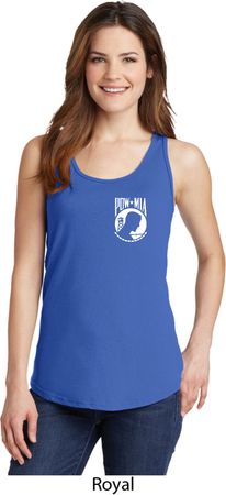 Ladies Pow Mia Pocket Print Tank Top