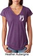 Ladies Pow Mia Pocket Print Tri Blend V-neck