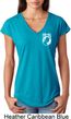 Ladies Pow Mia Pocket Print Tri Blend V-neck
