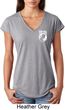 Ladies Pow Mia Pocket Print Tri Blend V-neck