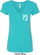 Ladies Pow Mia Pocket Print V-neck Shirt