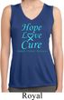 Ladies Prostate Cancer Hope Love Cure Dry Wicking Sleeveless Shirt