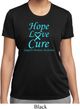 Ladies Prostate Cancer Hope Love Cure Dry Wicking T-shirt