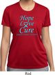 Ladies Prostate Cancer Hope Love Cure Dry Wicking T-shirt