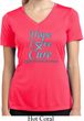 Ladies Prostate Cancer Hope Love Cure Dry Wicking V-neck