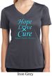 Ladies Prostate Cancer Hope Love Cure Dry Wicking V-neck