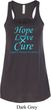 Ladies Prostate Cancer Hope Love Cure Flowy Racerback