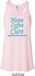 Ladies Prostate Cancer Hope Love Cure Flowy Racerback