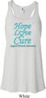 Ladies Prostate Cancer Hope Love Cure Flowy Racerback