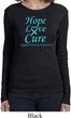 Ladies Prostate Cancer Hope Love Cure Long Sleeve