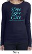 Ladies Prostate Cancer Hope Love Cure Long Sleeve