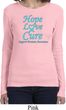 Ladies Prostate Cancer Hope Love Cure Long Sleeve