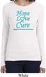 Ladies Prostate Cancer Hope Love Cure Long Sleeve