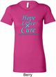 Ladies Prostate Cancer Hope Love Cure Longer Length Shirt