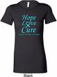 Ladies Prostate Cancer Hope Love Cure Longer Length Shirt