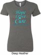 Ladies Prostate Cancer Hope Love Cure Longer Length Shirt