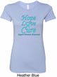 Ladies Prostate Cancer Hope Love Cure Longer Length Shirt