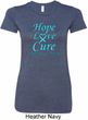 Ladies Prostate Cancer Hope Love Cure Longer Length Shirt