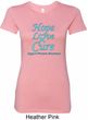 Ladies Prostate Cancer Hope Love Cure Longer Length Shirt