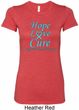 Ladies Prostate Cancer Hope Love Cure Longer Length Shirt
