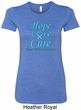 Ladies Prostate Cancer Hope Love Cure Longer Length Shirt