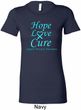 Ladies Prostate Cancer Hope Love Cure Longer Length Shirt