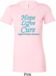 Ladies Prostate Cancer Hope Love Cure Longer Length Shirt