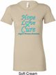 Ladies Prostate Cancer Hope Love Cure Longer Length Shirt