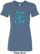 Ladies Prostate Cancer Hope Love Cure Longer Length Shirt